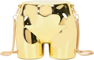 Mini Evening Bag for Women Novelty Hip Shaped Clutch Bag Acrylic Handbag Bridal Wedding Purse Elegant Shoulder Bag