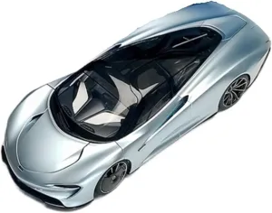 Miniature Models 1:18 Scale Alto for McLaren Silver Blue Plastic Car Model Static Collection Ornament Car Ornaments