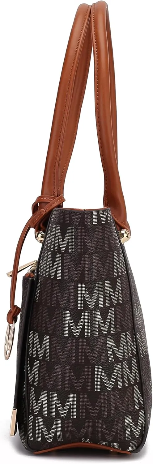 MKF Collection 3-PC Set, Shoulder Bag for Women, Small Tote Bag & Wristlet Purse – Top Handle PU Leather Handbag by Mia K