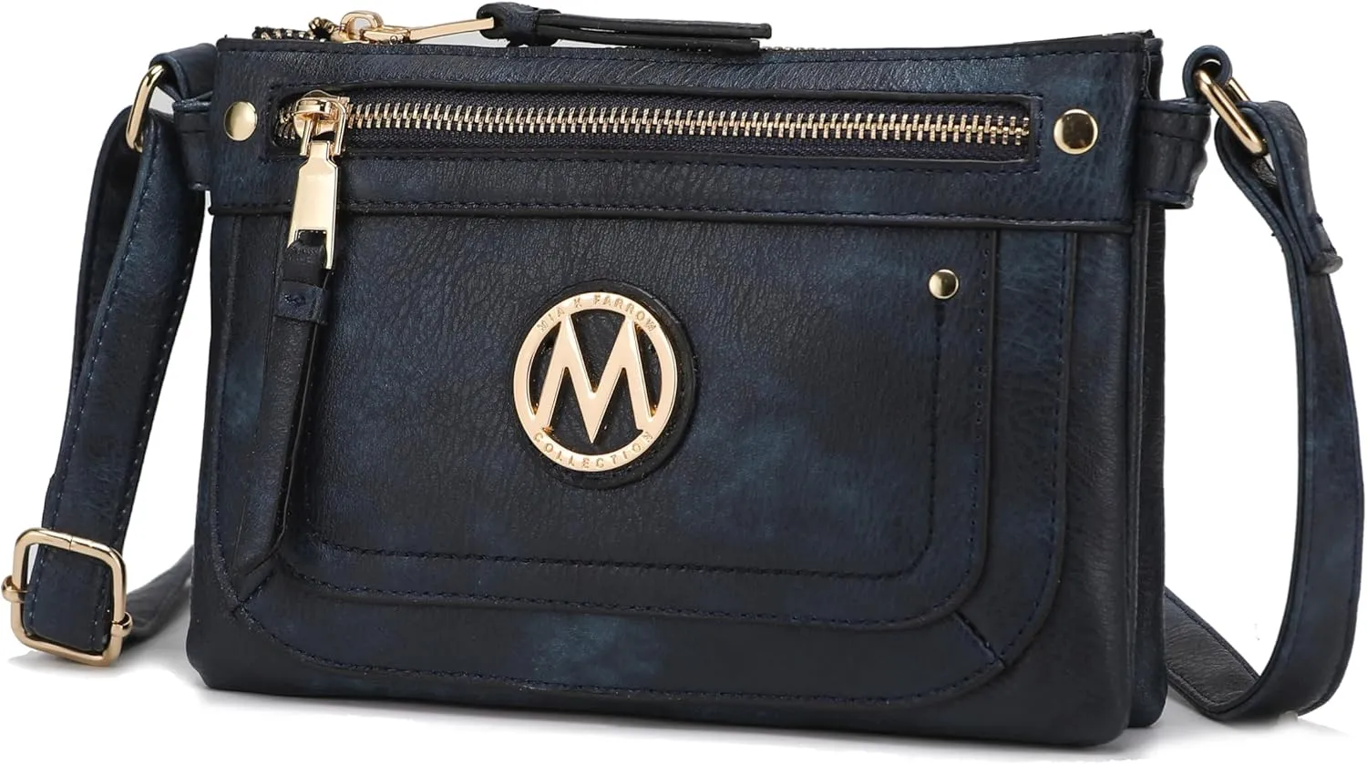 MKF Collection Crossbody bag for women, Adjustable Strap Vegan leather Shoulder Bag messenger Purse by Mia K