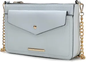 MKF Collection Crossbody Bag for Women, Envelope Clutch Pouch Vegan Leather Crossover Handbag Purse By Mia K