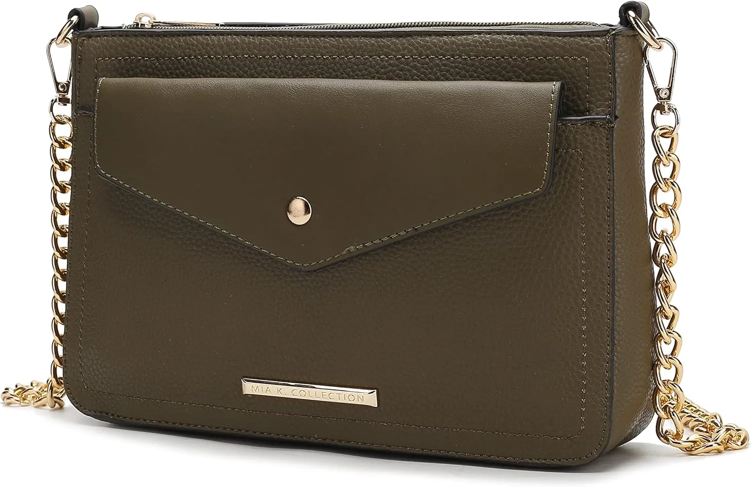 MKF Collection Crossbody Bag for Women, Envelope Clutch Pouch Vegan Leather Crossover Handbag Purse By Mia K