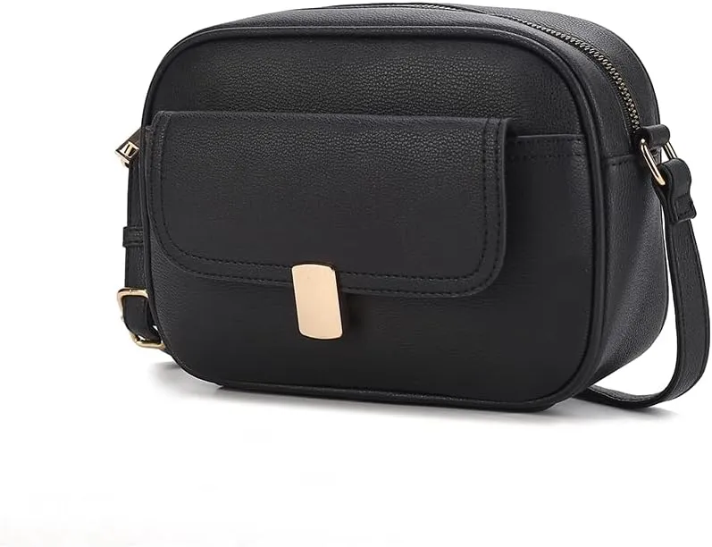 MKF Collection Crossbody Bag for Women, Vegan Leather Crossover Handbag Messenger Purse