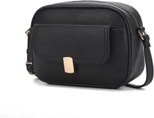 MKF Collection Crossbody Bag for Women, Vegan Leather Crossover Handbag Messenger Purse