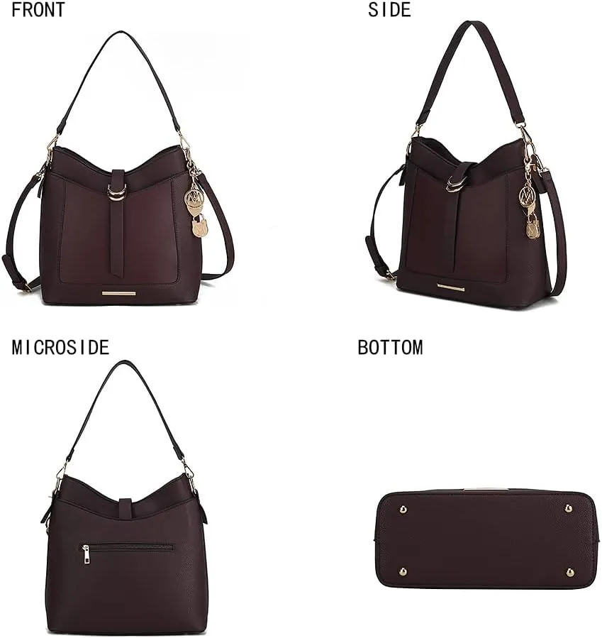 MKF Collection Crossbody Bag for Women, Vegan Leather Pocketbook Designer Handbag, Messenger Purse, Shoulder Bag By Mia K