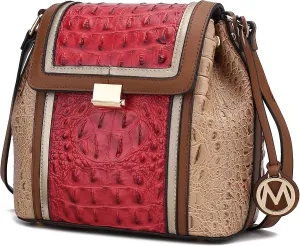 MKF Collection Crossbody Bag for Women, Vegan Leather shoulder Bag Handbag Purse By Mia K