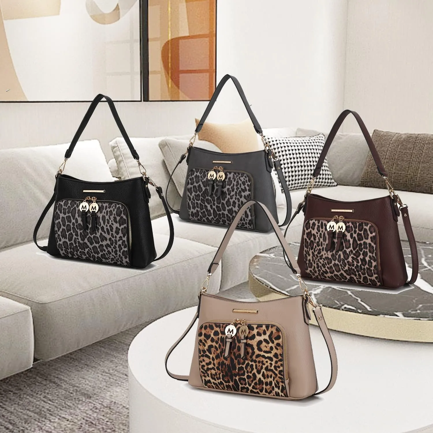 MKF Collection Crossbody Bag for Women,Vegan Leather Shoulder Bag Handbag Purse By Mia K