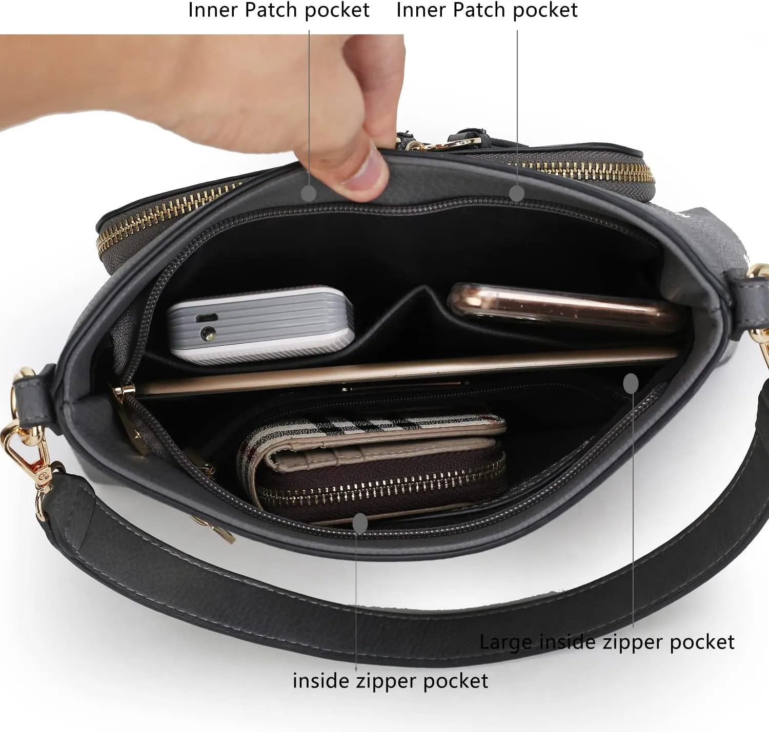 MKF Collection Crossbody Bag for Women,Vegan Leather Shoulder Bag Handbag Purse By Mia K