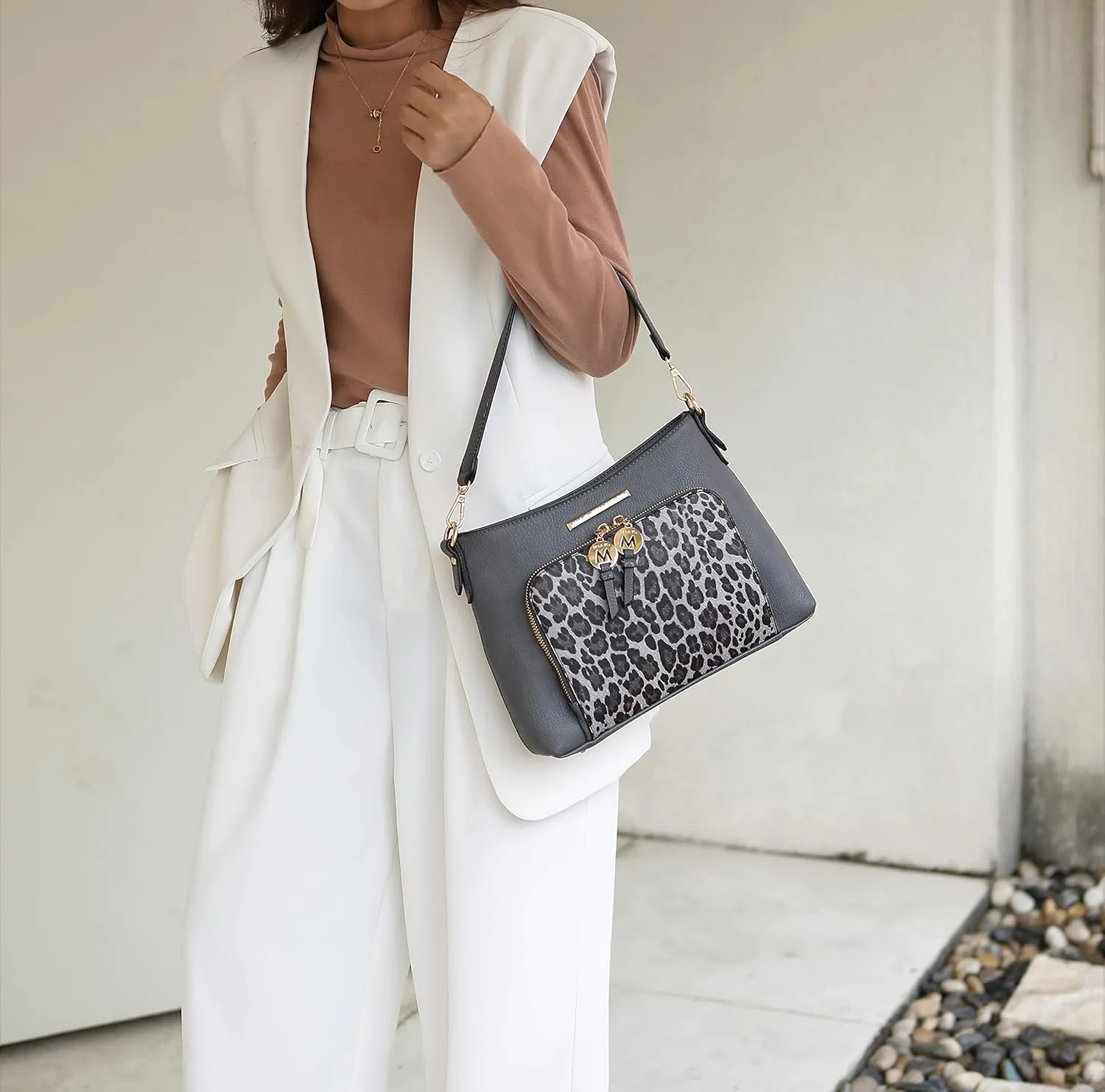 MKF Collection Crossbody Bag for Women,Vegan Leather Shoulder Bag Handbag Purse By Mia K