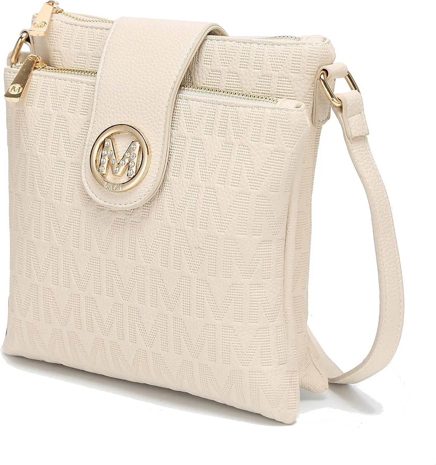 MKF Collection Crossbody Bags for women, Signature Crossover bag Adjustable strap Messenger Cross body handbag Purse