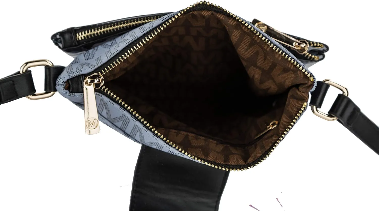 MKF Collection Crossbody Bags for women, Signature Crossover bag Adjustable strap Messenger Cross body handbag Purse