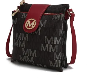 MKF Collection Crossbody Bags for women, Signature Crossover bag Adjustable strap Messenger Cross body handbag Purse