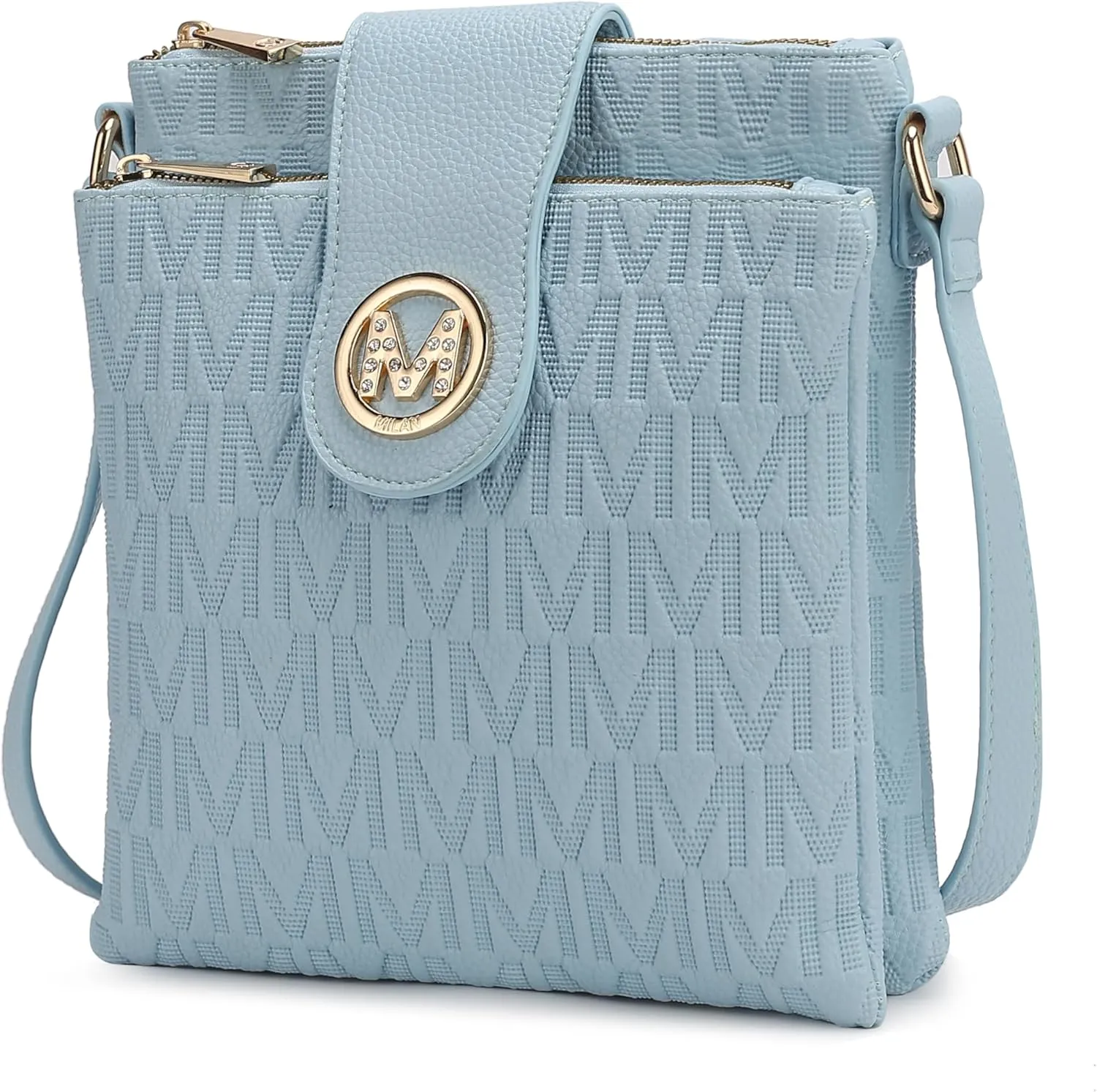 MKF Collection Crossbody Bags for women, Signature Crossover bag Adjustable strap Messenger Cross body handbag Purse