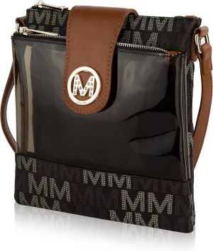 MKF Collection Crossbody Bags for women, Signature Crossover bag Adjustable strap Messenger Cross body handbag Purse