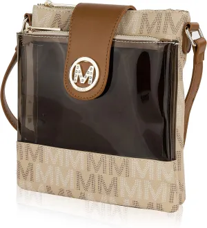 MKF Collection Crossbody Bags for women, Signature Crossover bag Adjustable strap Messenger Cross body handbag Purse