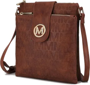 MKF Collection Crossbody Bags for women, Signature Crossover bag Adjustable strap Messenger Cross body handbag Purse