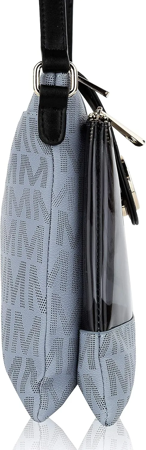 MKF Collection Crossbody Bags for women, Signature Crossover bag Adjustable strap Messenger Cross body handbag Purse