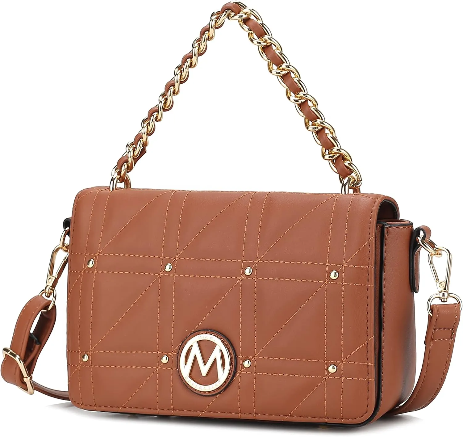MKF Collection Crossbody Handbag for Women, Vegan Leather Shoulder bag Fashion Messenger Purse