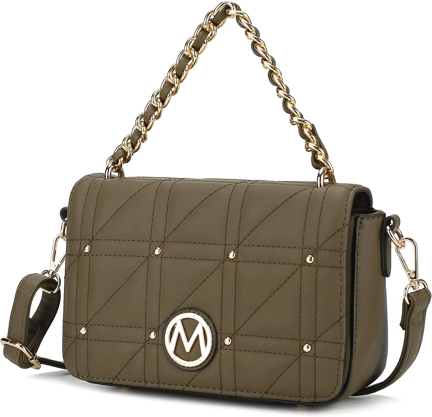 MKF Collection Crossbody Handbag for Women, Vegan Leather Shoulder bag Fashion Messenger Purse