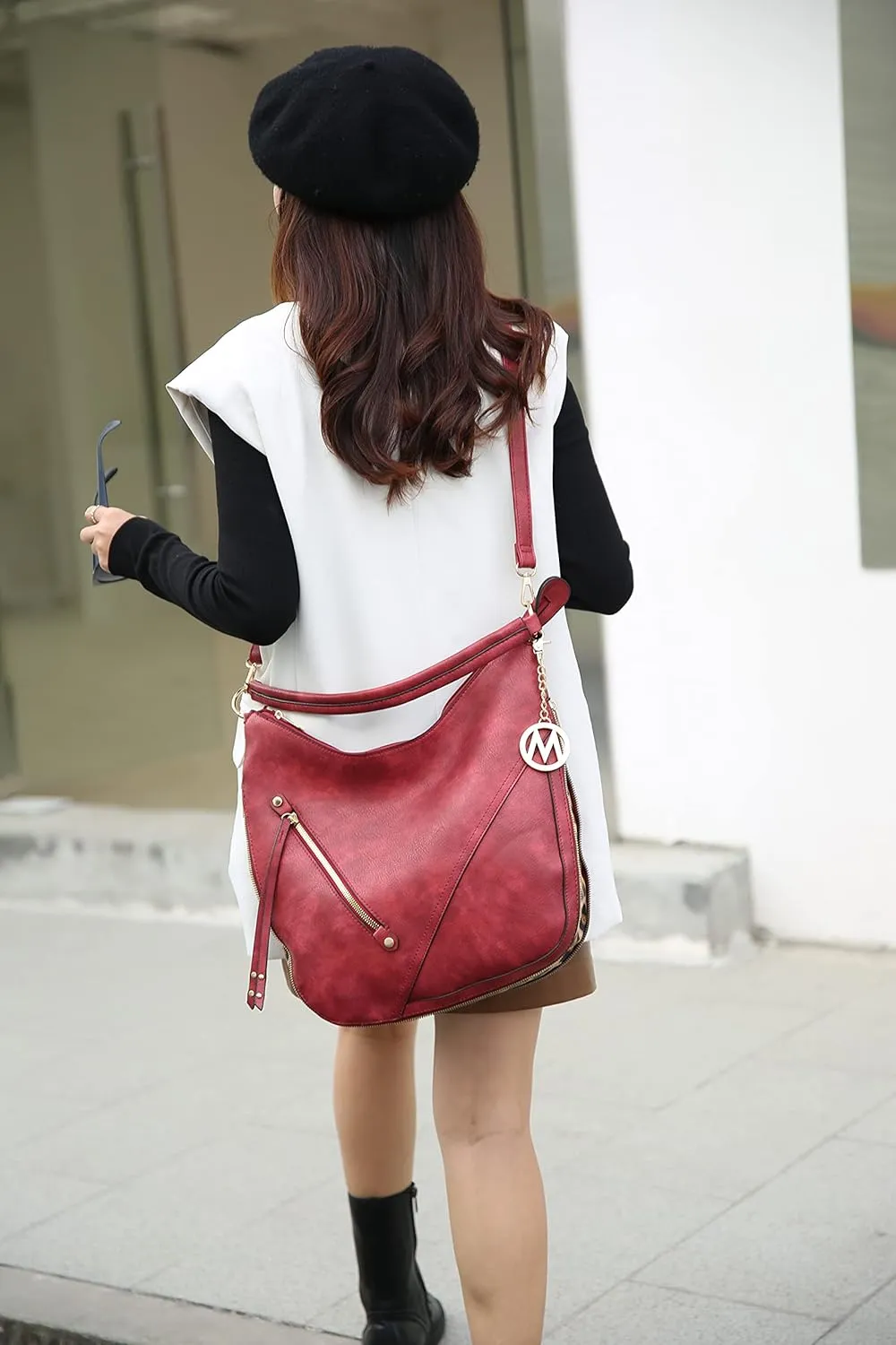 MKF Collection Hobo Purses for Women – PU Leather Handbag Womens Hobo Shoulder bag – Fashion Top Handle