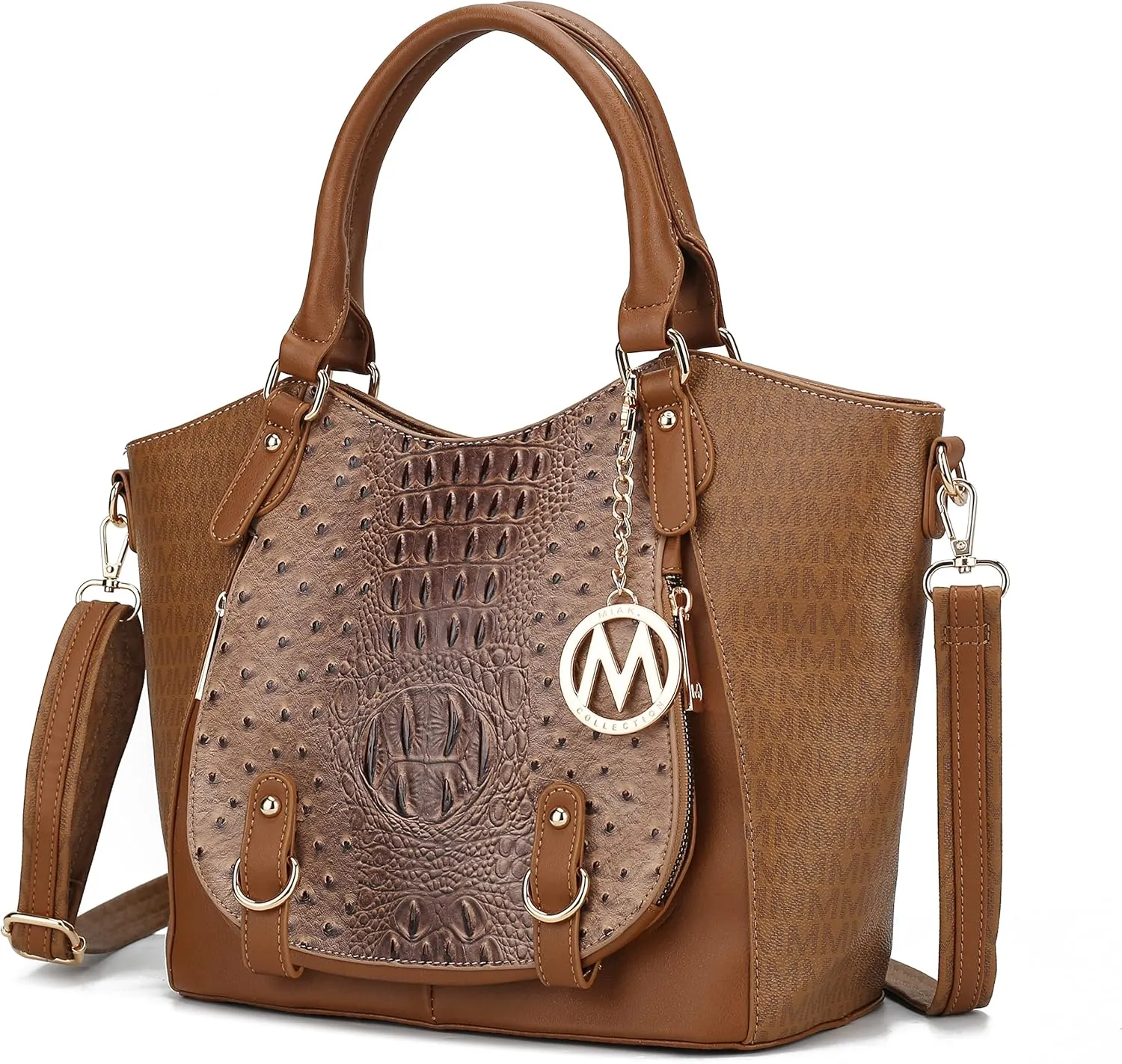MKF Collection Shoulder Bag for Women, PU Leather Pocketbook Top-Handle Crossbody Purse Tote Satchel Handbag By Mia K