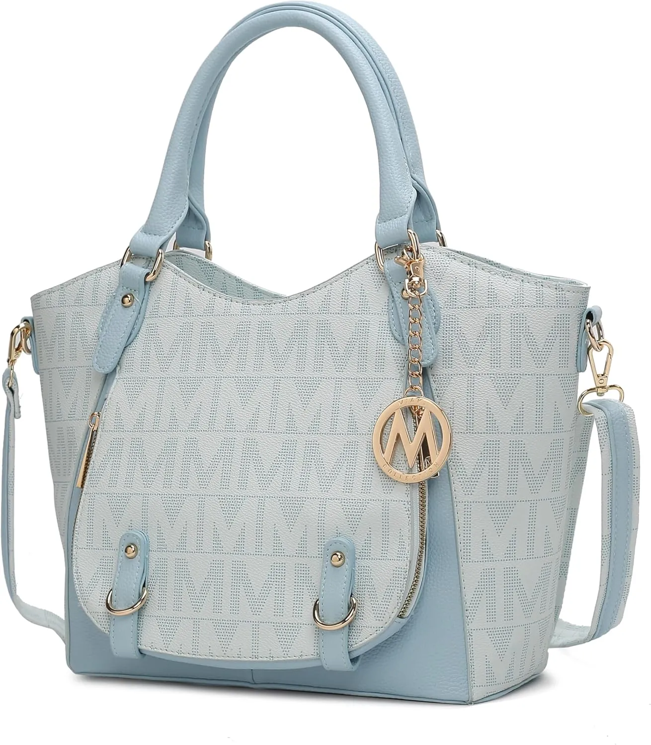 MKF Collection Shoulder Bag for Women, PU Leather Pocketbook Top-Handle Crossbody Purse Tote Satchel Handbag By Mia K