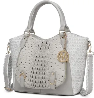 MKF Collection Shoulder Bag for Women, PU Leather Pocketbook Top-Handle Crossbody Purse Tote Satchel Handbag By Mia K