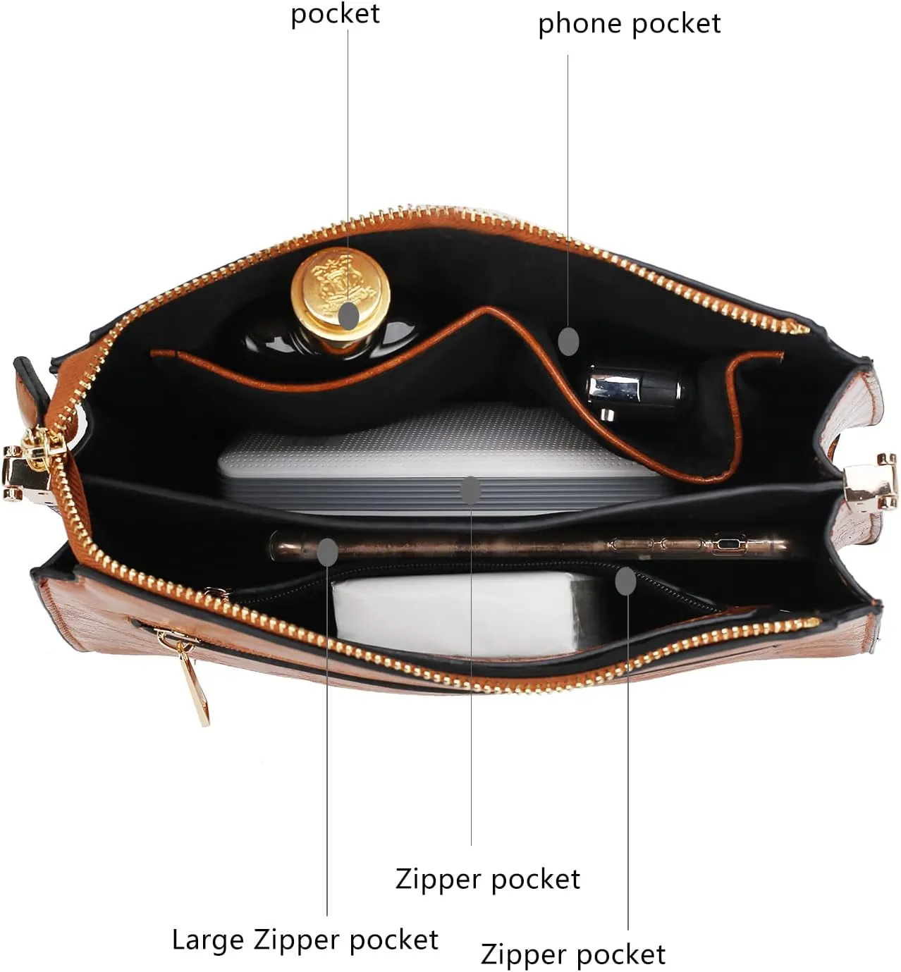 MKF Collection Shoulder Bag for Women, Vegan Leather Fashion Crossbody Handbag Messenger Purse