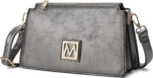 MKF Collection Shoulder Bag for Women, Vegan Leather Fashion Crossbody Handbag Messenger Purse