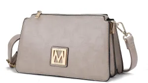 MKF Collection Shoulder Bag for Women, Vegan Leather Fashion Crossbody Handbag Messenger Purse