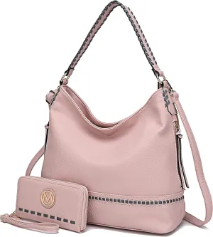 MKF Collection Shoulder Bag for Women, Vegan Leather Top-Handle Crossbody Bag Handbag Purse by Mia K