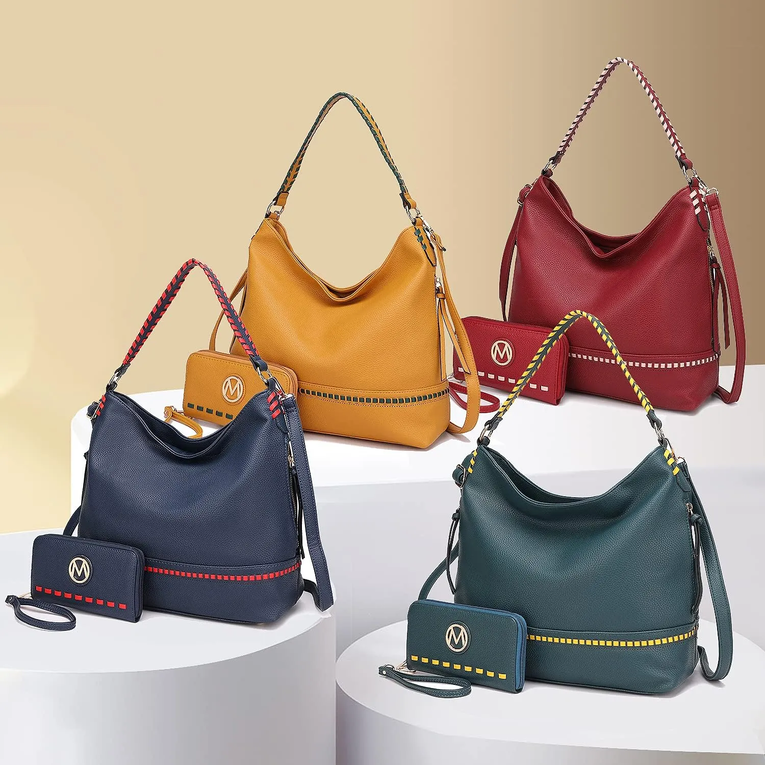 MKF Collection Shoulder Bag for Women, Vegan Leather Top-Handle Crossbody Bag Handbag Purse by Mia K