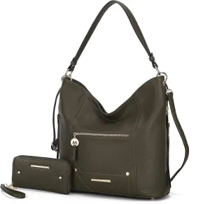 MKF Collection Shoulder Bag for Women, Vegan Leather Top-Handle Crossbody Bag Handbag Purse by Mia K