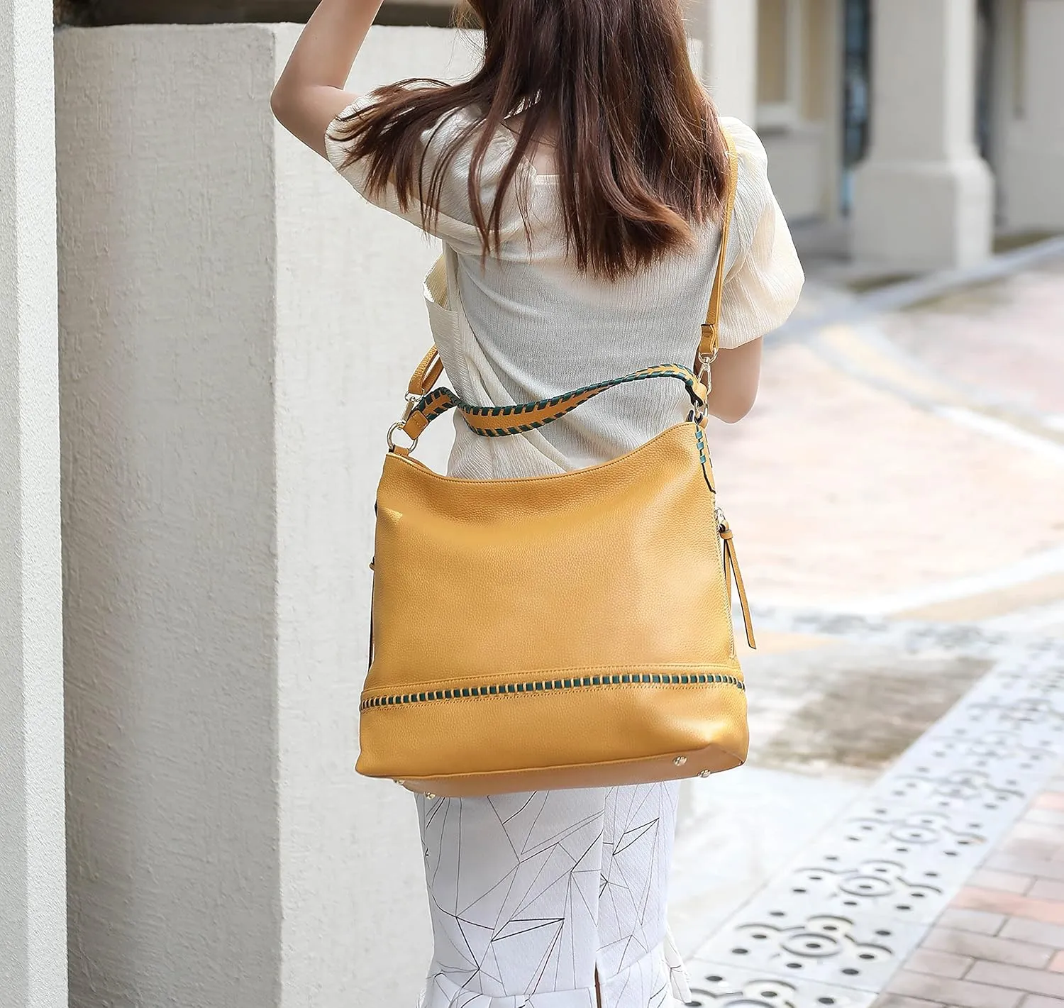 MKF Collection Shoulder Bag for Women, Vegan Leather Top-Handle Crossbody Bag Handbag Purse by Mia K