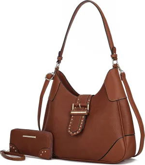 MKF Collection Shoulder bags for women, crossover handbag, Hobo side messenger Bag & Matching Wrislet Wallet