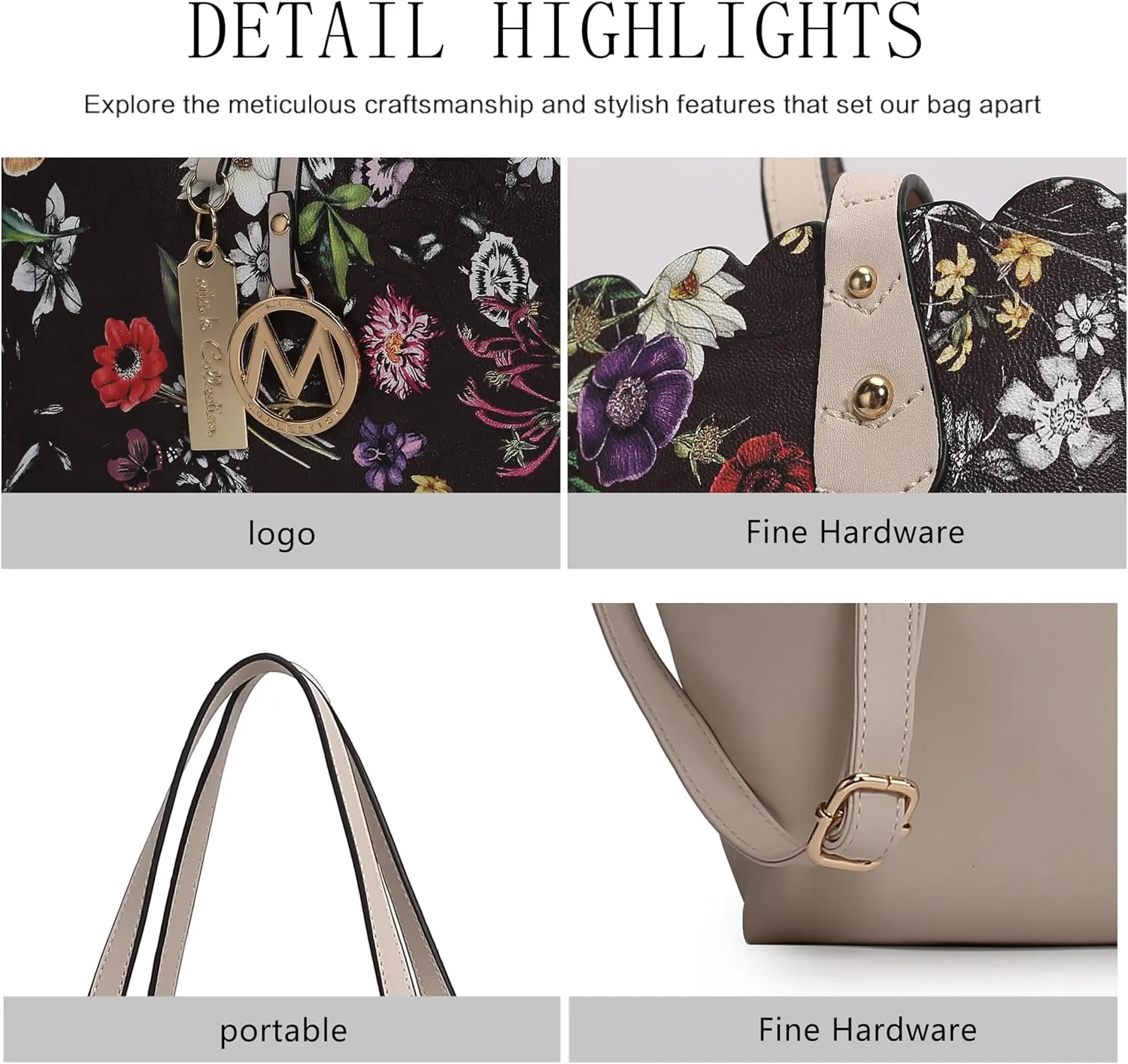 MKF Collection Sopper Tote Bag for Women & Crossbody Purse Set, Vegan Leather Shoulder bag adjustable Strap Handbag By Mia K