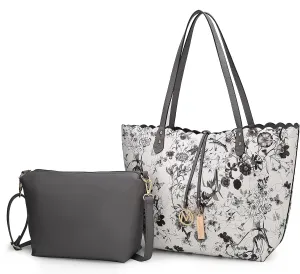 MKF Collection Sopper Tote Bag for Women & Crossbody Purse Set, Vegan Leather Shoulder bag adjustable Strap Handbag By Mia K