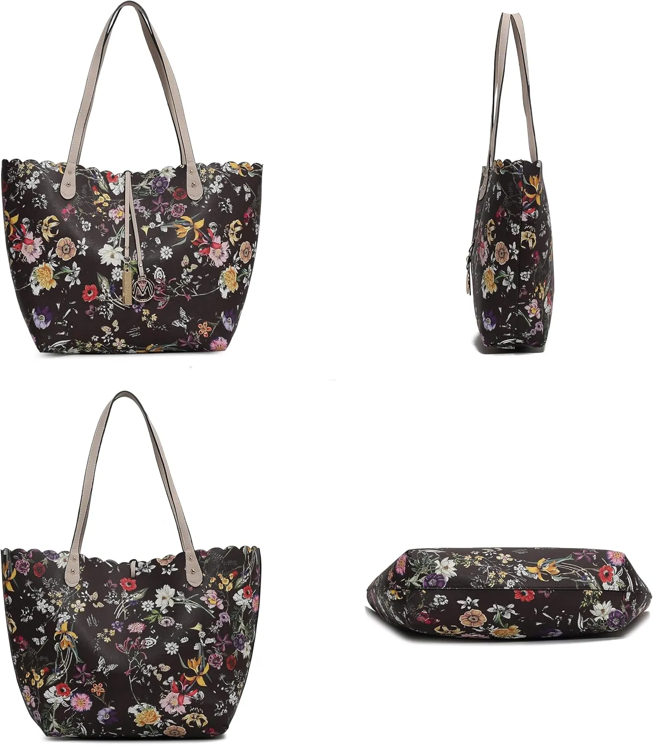 MKF Collection Sopper Tote Bag for Women & Crossbody Purse Set, Vegan Leather Shoulder bag adjustable Strap Handbag By Mia K
