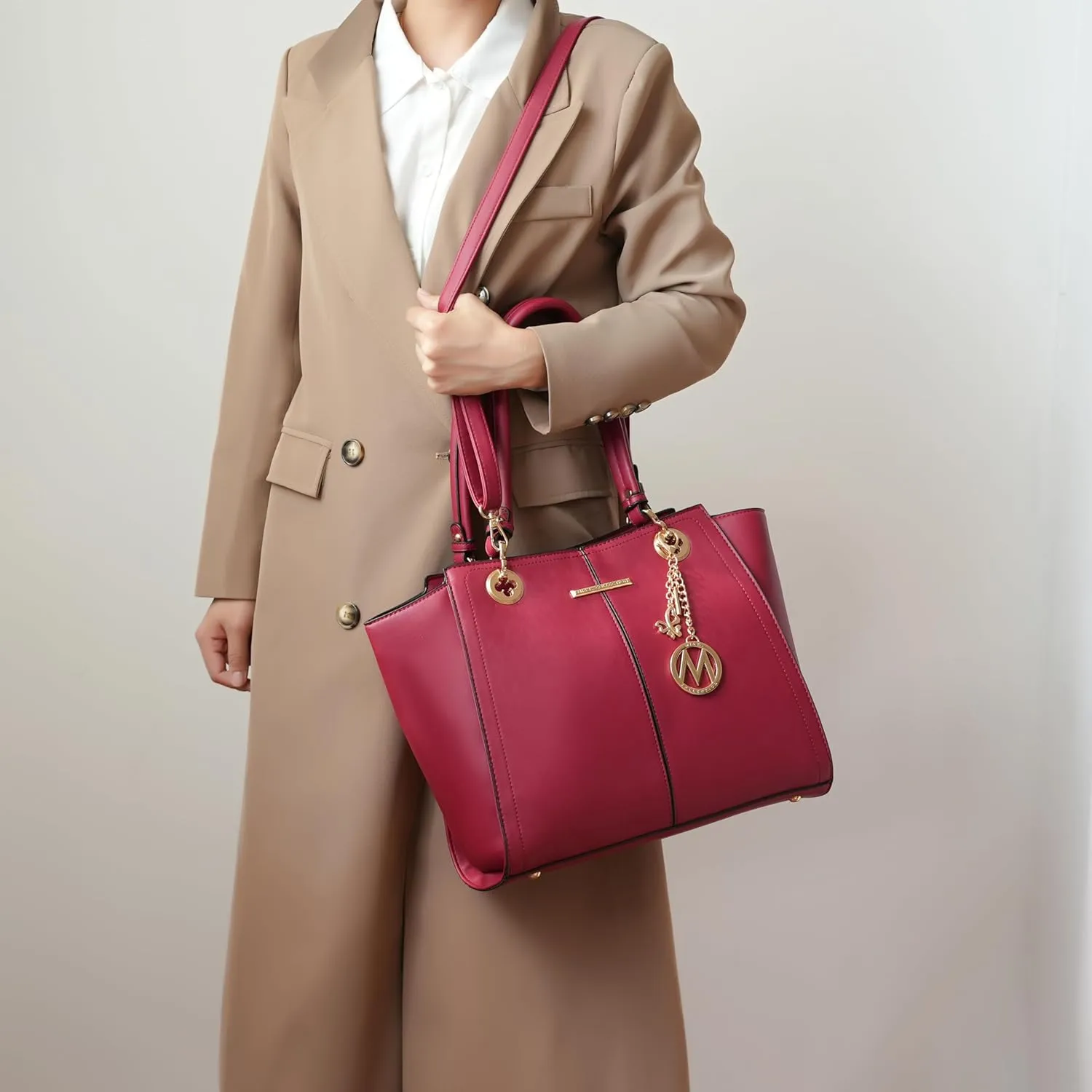 MKF Collection Tote Bag for Women, Vegan Leather Satchel Wristlet wallet Shoulder bag Top-Handle Hobo Purse Handbag by Mia k