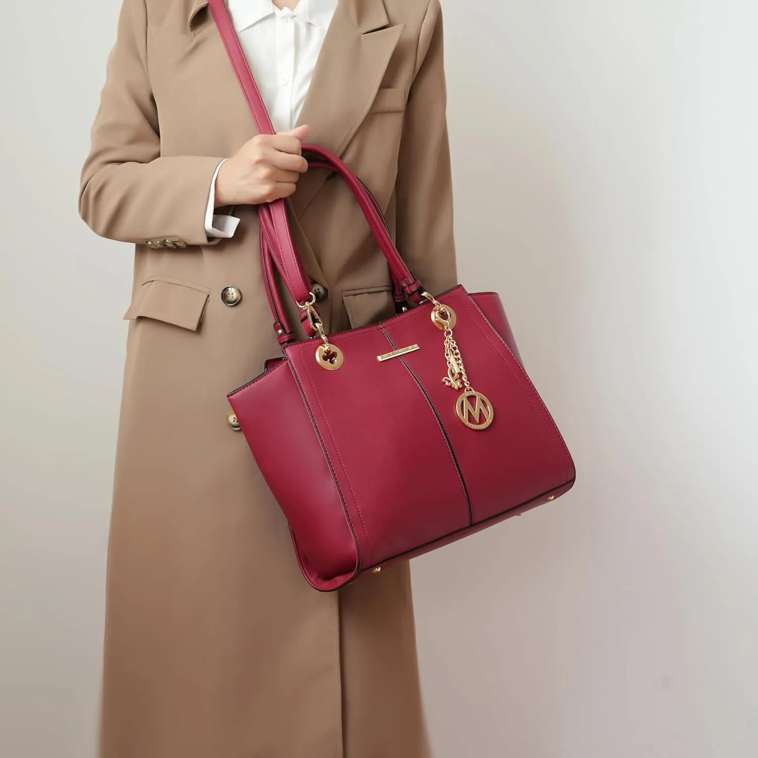 MKF Collection Tote Bag for Women, Vegan Leather Satchel Wristlet wallet Shoulder bag Top-Handle Hobo Purse Handbag by Mia k