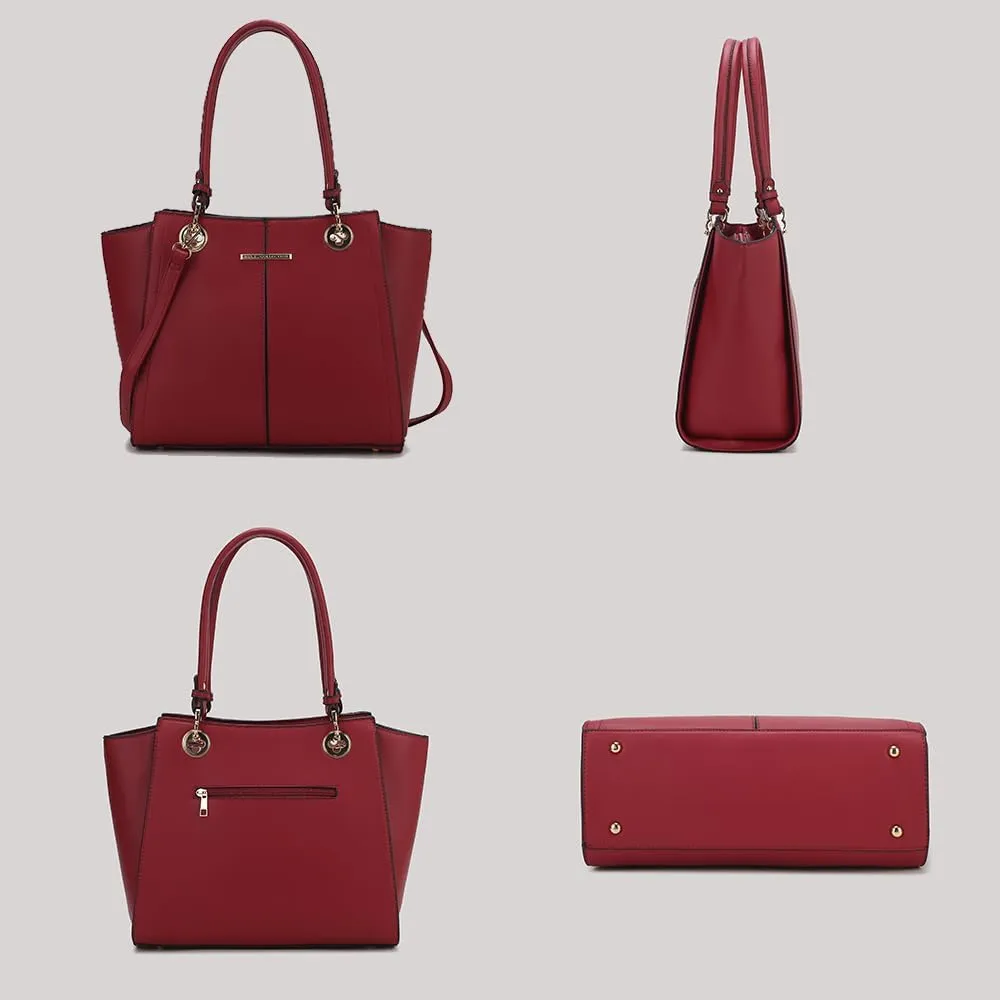 MKF Collection Tote Bag for Women, Vegan Leather Satchel Wristlet wallet Shoulder bag Top-Handle Hobo Purse Handbag by Mia k