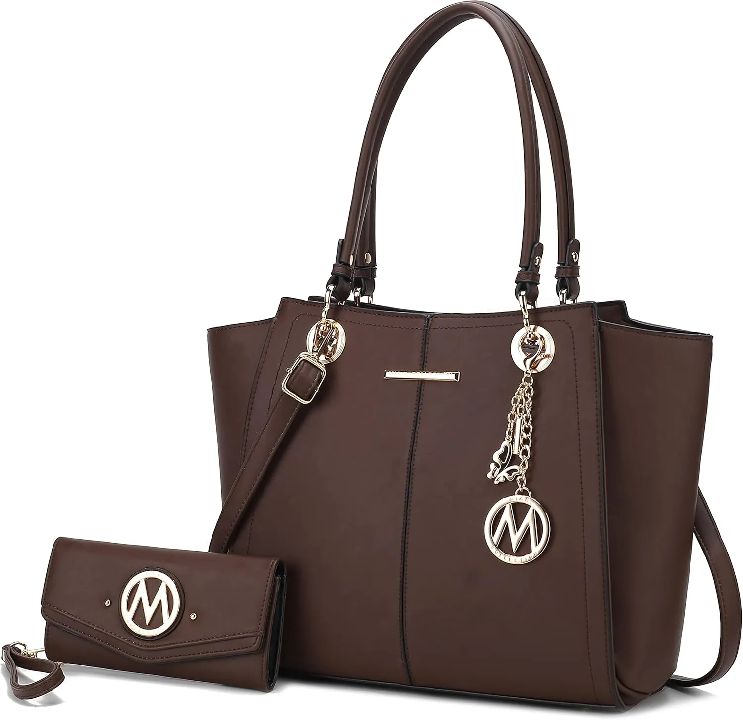 MKF Collection Tote Bag for Women, Vegan Leather Satchel Wristlet wallet Shoulder bag Top-Handle Hobo Purse Handbag by Mia k