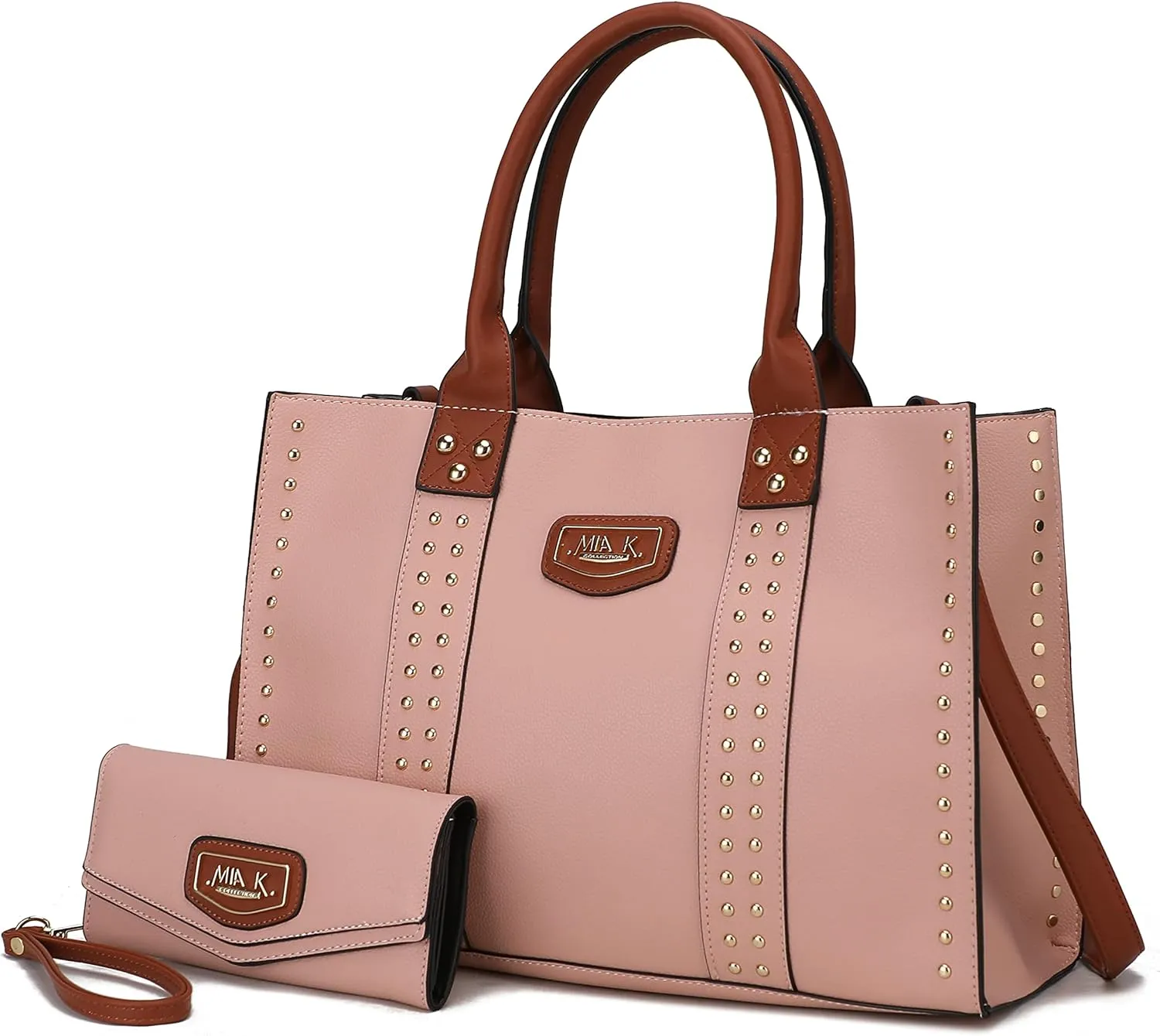 MKF Collection Tote Bag for Women, Vegan Leather Top-Handle Crossover Wristlet wallet & Satchel Handbag Purse by Mia k