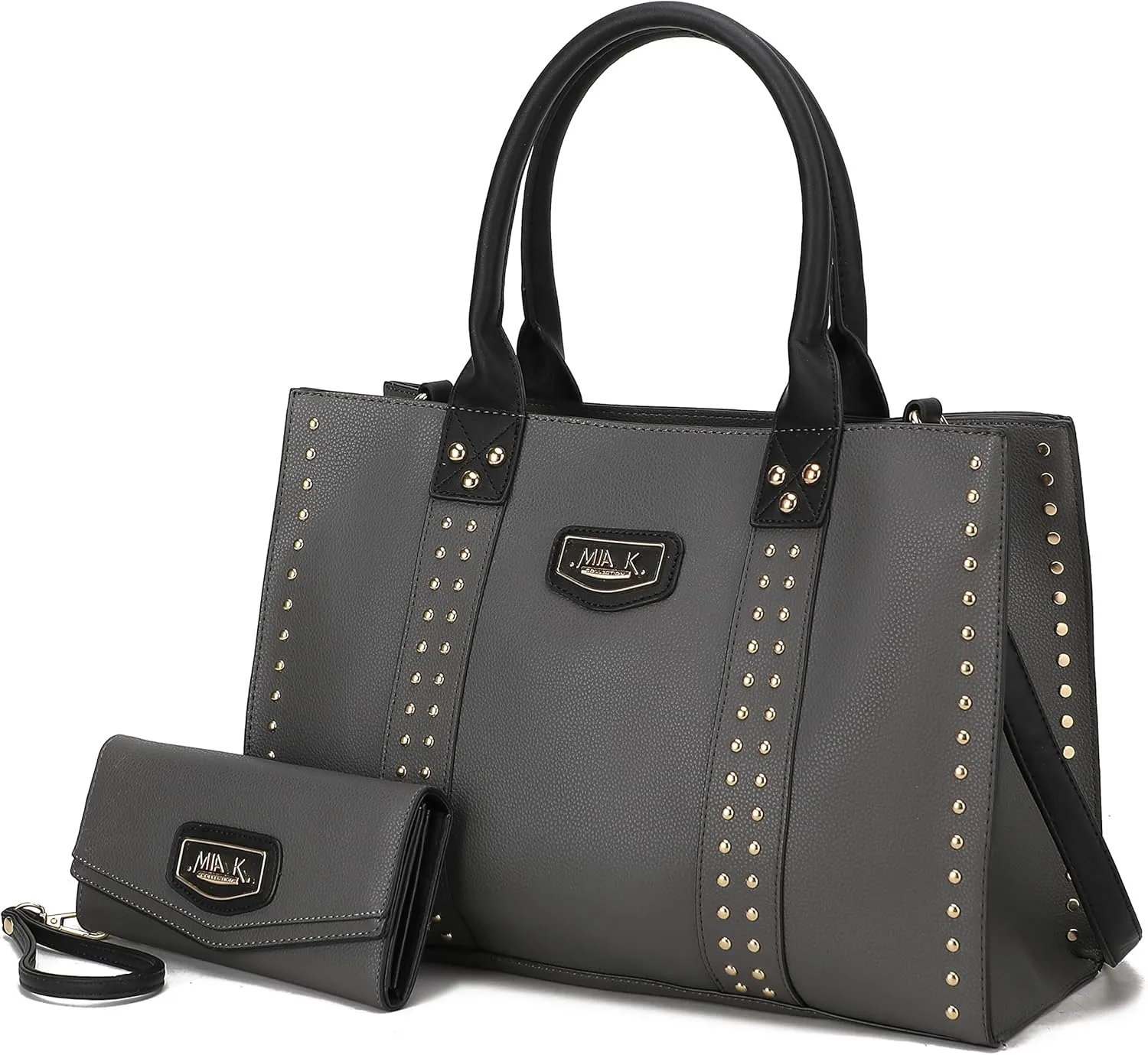 MKF Collection Tote Bag for Women, Vegan Leather Top-Handle Crossover Wristlet wallet & Satchel Handbag Purse by Mia k