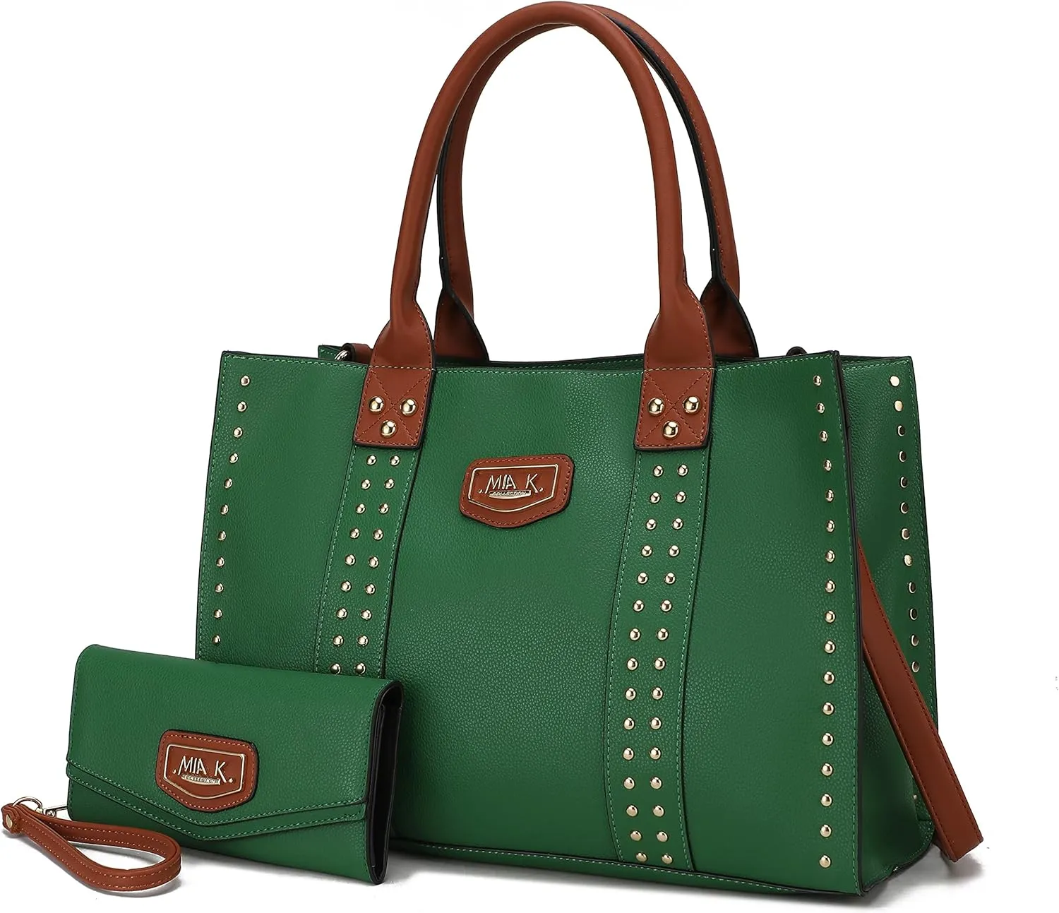 MKF Collection Tote Bag for Women, Vegan Leather Top-Handle Crossover Wristlet wallet & Satchel Handbag Purse by Mia k