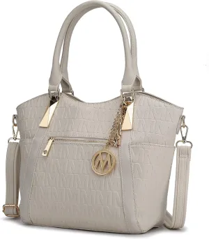 MKF Collection Tote Satchel Handbag for Women: PU Leather Shoulder Bag – Top-Handle Purse, Ladies Pocketbook By Mia K