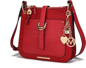 MKF Collection Women's Crossbody Bag, Vegan Leather Crossover Bag, Small Shoulder Bag Handbag by Mia K