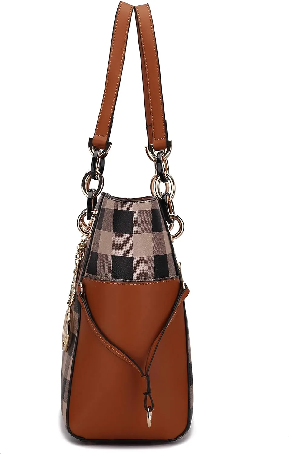 MKF Collection Women's Tote Bag With Wristlet Wallet Bag, Solid Vegan Leather Handbag Purse Set by Mia K