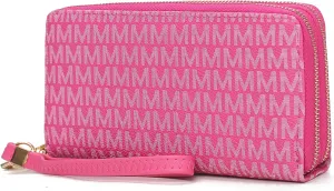 MKF Collection Wristlet Wallet for Women, Small Vegan Leather Credit Card Holder with Zipper Coin Pocket Wallet Purse Handbag By Mia K