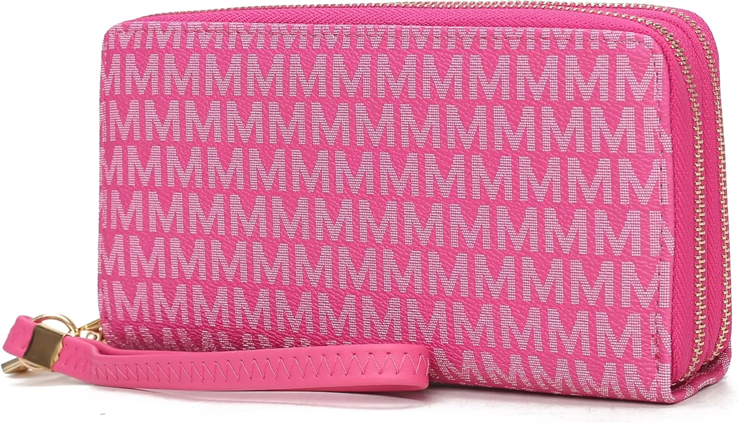 MKF Collection Wristlet Wallet for Women, Small Vegan Leather Credit Card Holder with Zipper Coin Pocket Wallet Purse Handbag By Mia K
